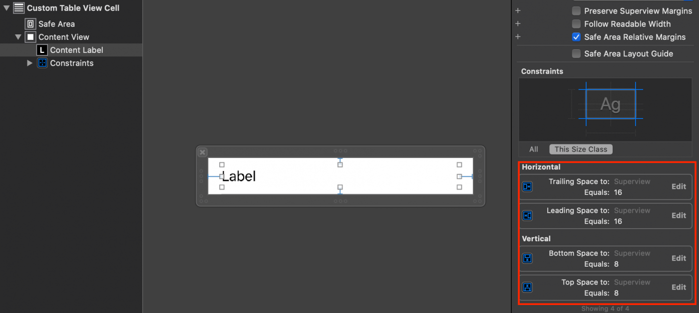 Auto layout UILabel